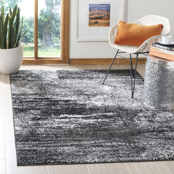 Trent Austin Design® Costa Mesa Silver/Black Area Rug & Reviews Wayfair